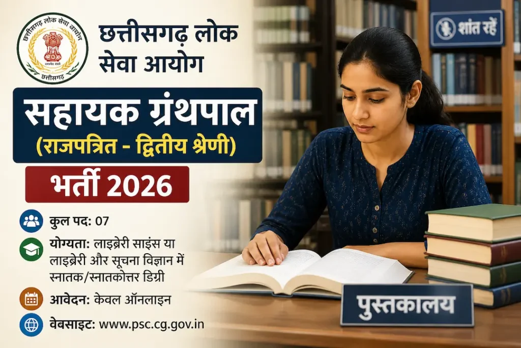 Assistant Librarian Recruitment 2026 CGPSC