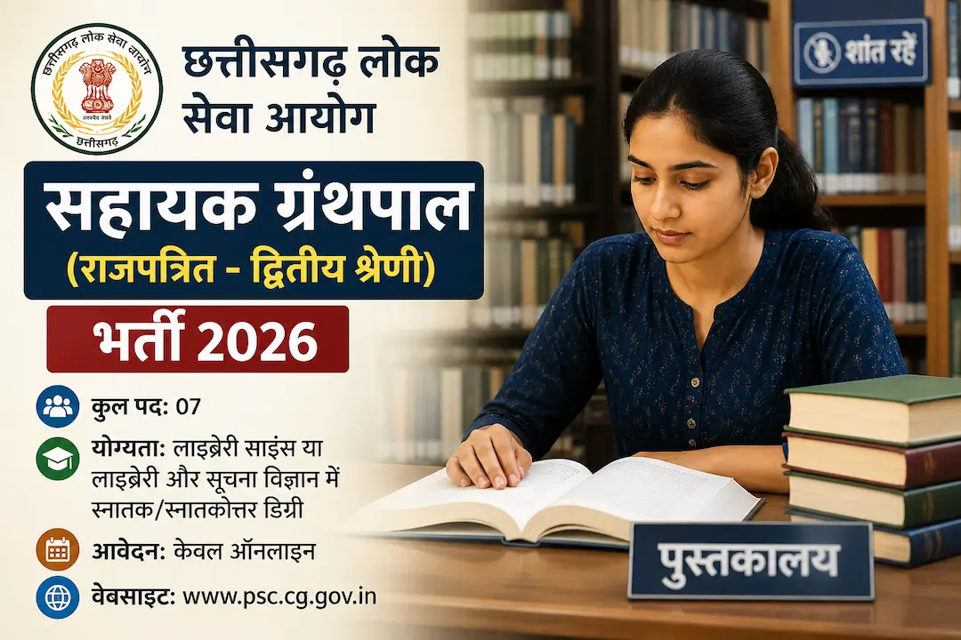 Assistant Librarian Recruitment 2026 CGPSC