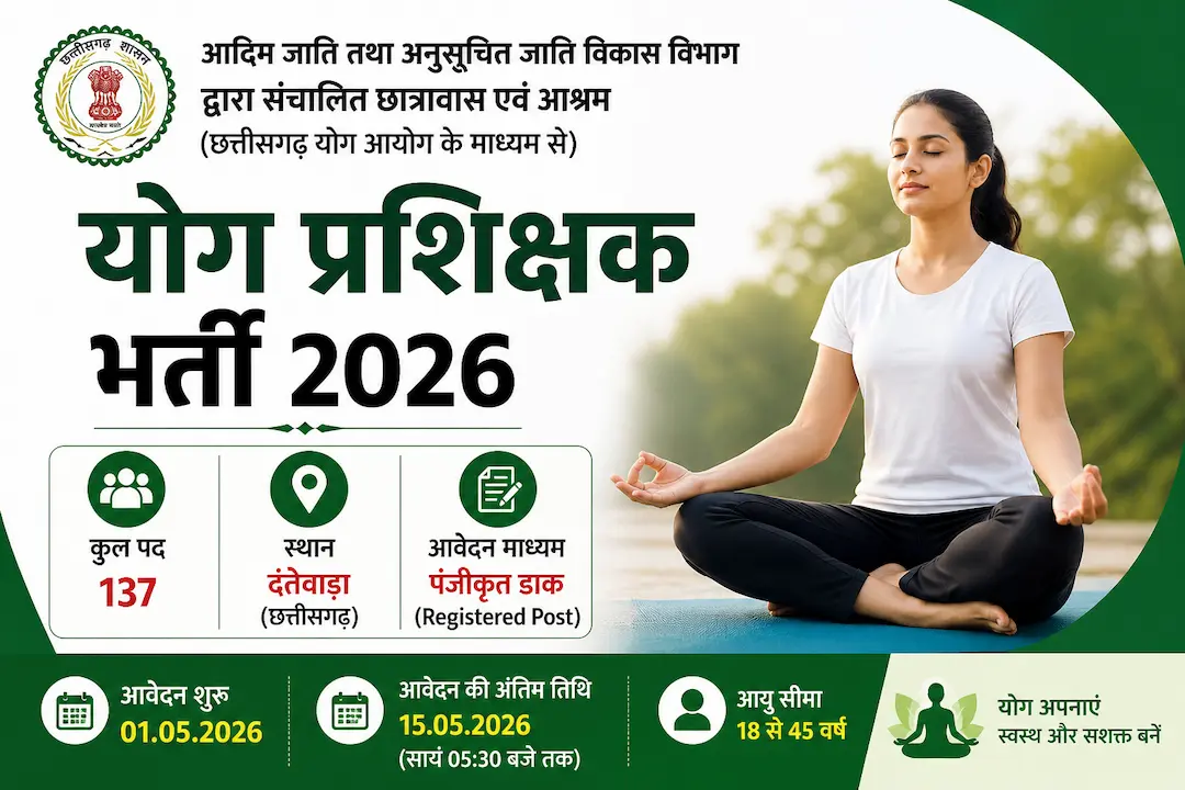Dantewada Yoga Trainer Recruitment 2026